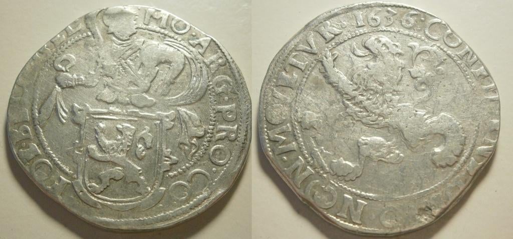 Gelderland Leeuwendaalder Zilver 1636 -RR-, Postzegels en Munten, Munten | Nederland, Vóór koninkrijk, Zilver, Ophalen of Verzenden
