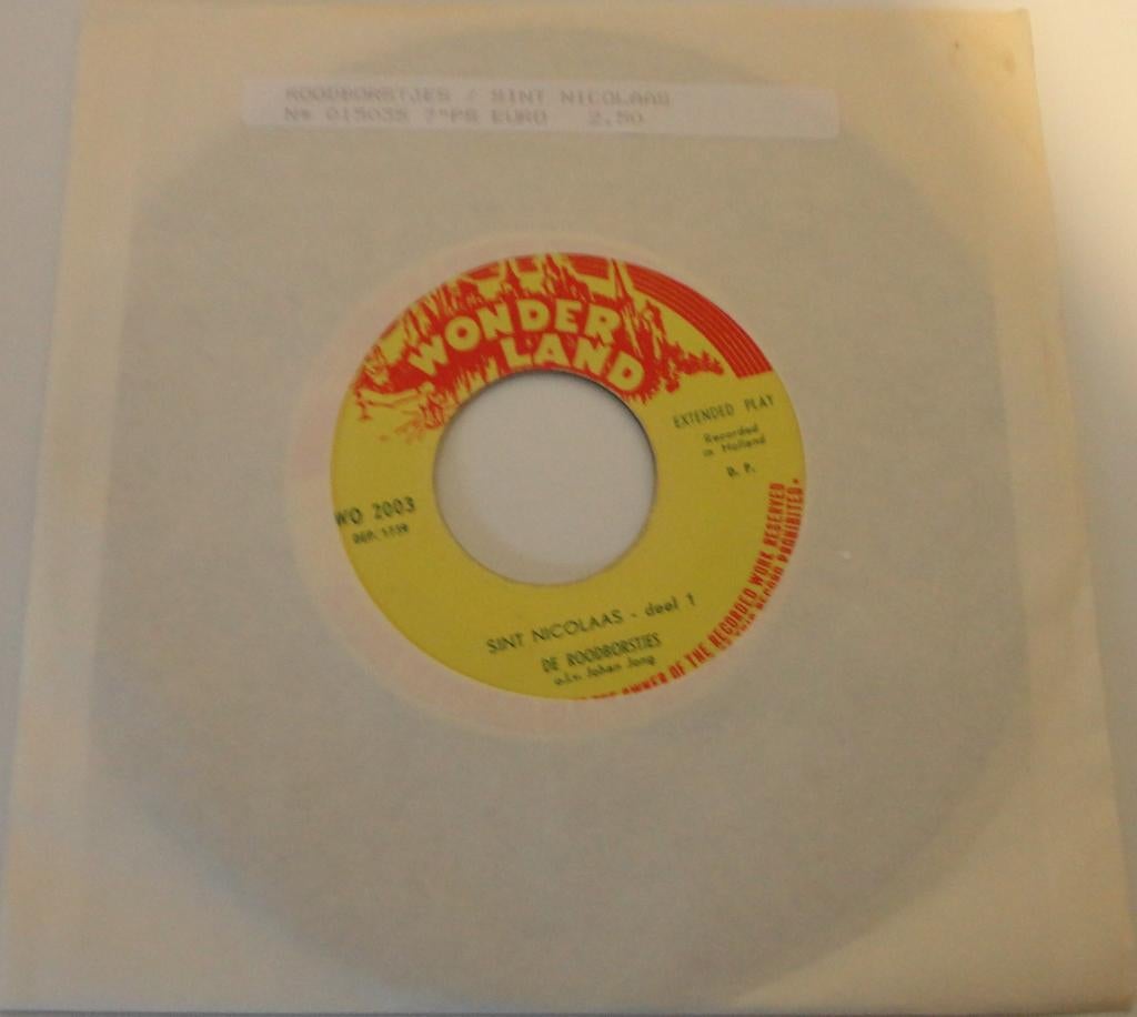 De Roodborstjes > Sinter Nicolaas, Cd's en Dvd's, Vinyl Singles, Gebruikt, 7 inch, Single, Ophalen of Verzenden