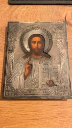Religieus Icoon met zilvermerk 1840, Antiek en Kunst, Ophalen of Verzenden, Zilver