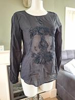 Culture see through zwarte top shirt M 38 40, Maat 38/40 (M), Verzenden, Zwart, Zo goed als nieuw