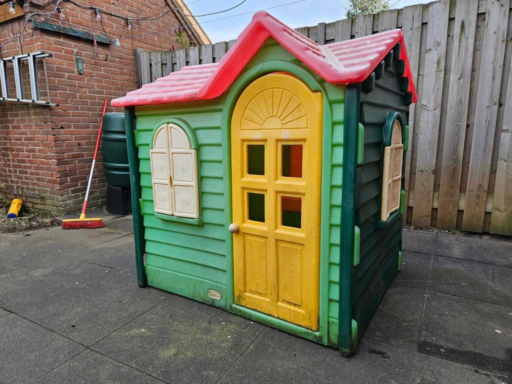 Smoby Speelhuisje voor kinderen - Groen/Rood, Ophalen of Verzenden, Gebruikt, Kunststof