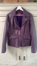 Laura di Sarpi Paarse Leren Jas - Maat 42, Ophalen of Verzenden, Zo goed als nieuw, Maat 42/44 (L), Paars