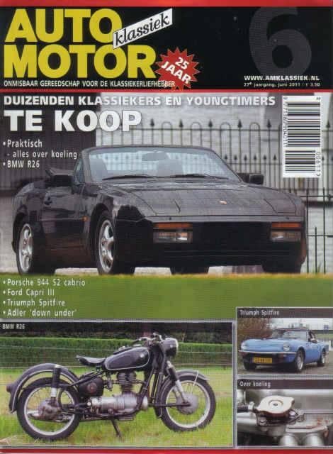 AMK 6 2011 : Ford Capri 2.0S V6 - Triumph Spitfire - Porsche, Ophalen of Verzenden, Gelezen, Algemeen