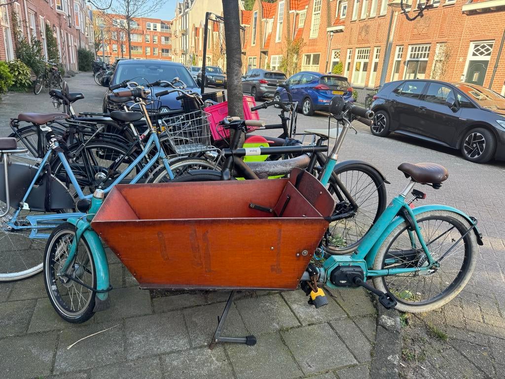 Bakfiets long cargo, Fietsen en Brommers, Fietsen | Bakfietsen, Gebruikt, Ophalen, Overige merken, Huif