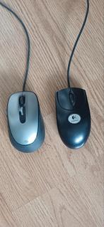 Bedrade muizen: Microsoft en Logitech - 190 cm kabellengte, Computers en Software, Muizen, Microsoft, Logitech, Muis, Gebruikt
