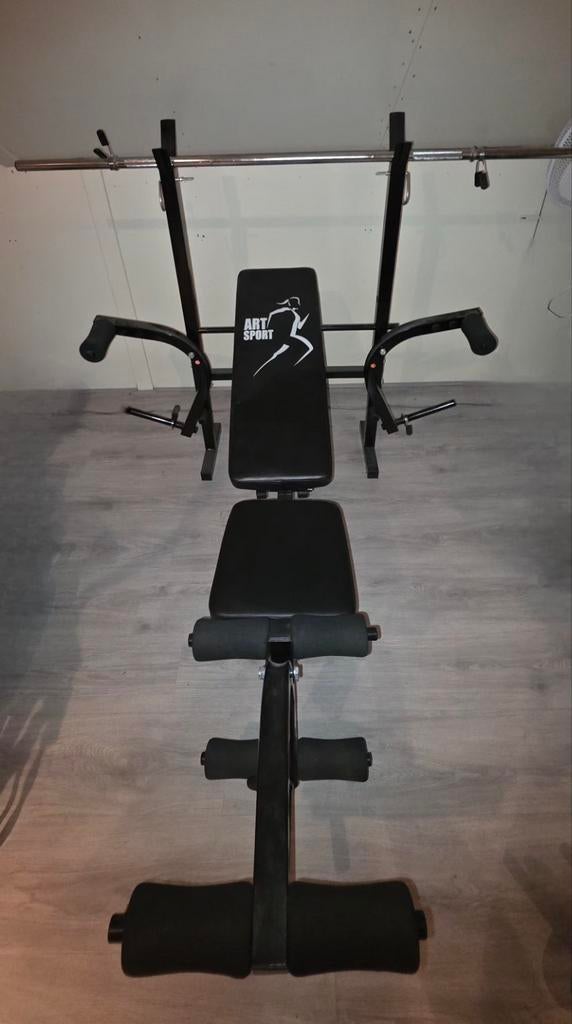 Multifunctionele halterbank, Ophalen of Verzenden, Zo goed als nieuw, Fitnessbank