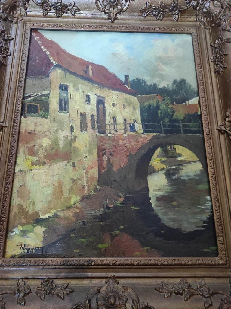Fons Verstraeten (1922-2017) olieverf schilderij Frankrijk, Antiek en Kunst, Ophalen of Verzenden