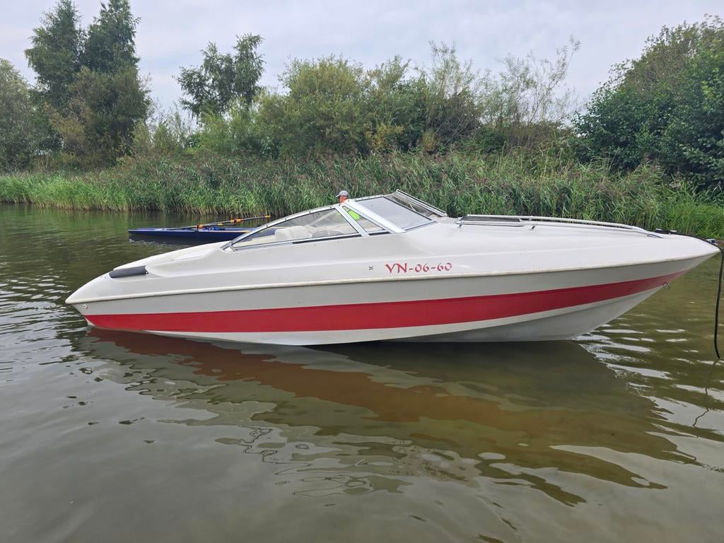 Hele nette larson 190 v6 delta conic hull snel en stabiel, Watersport en Boten, Speedboten, 6 meter of meer, Benzine, 200 pk of meer