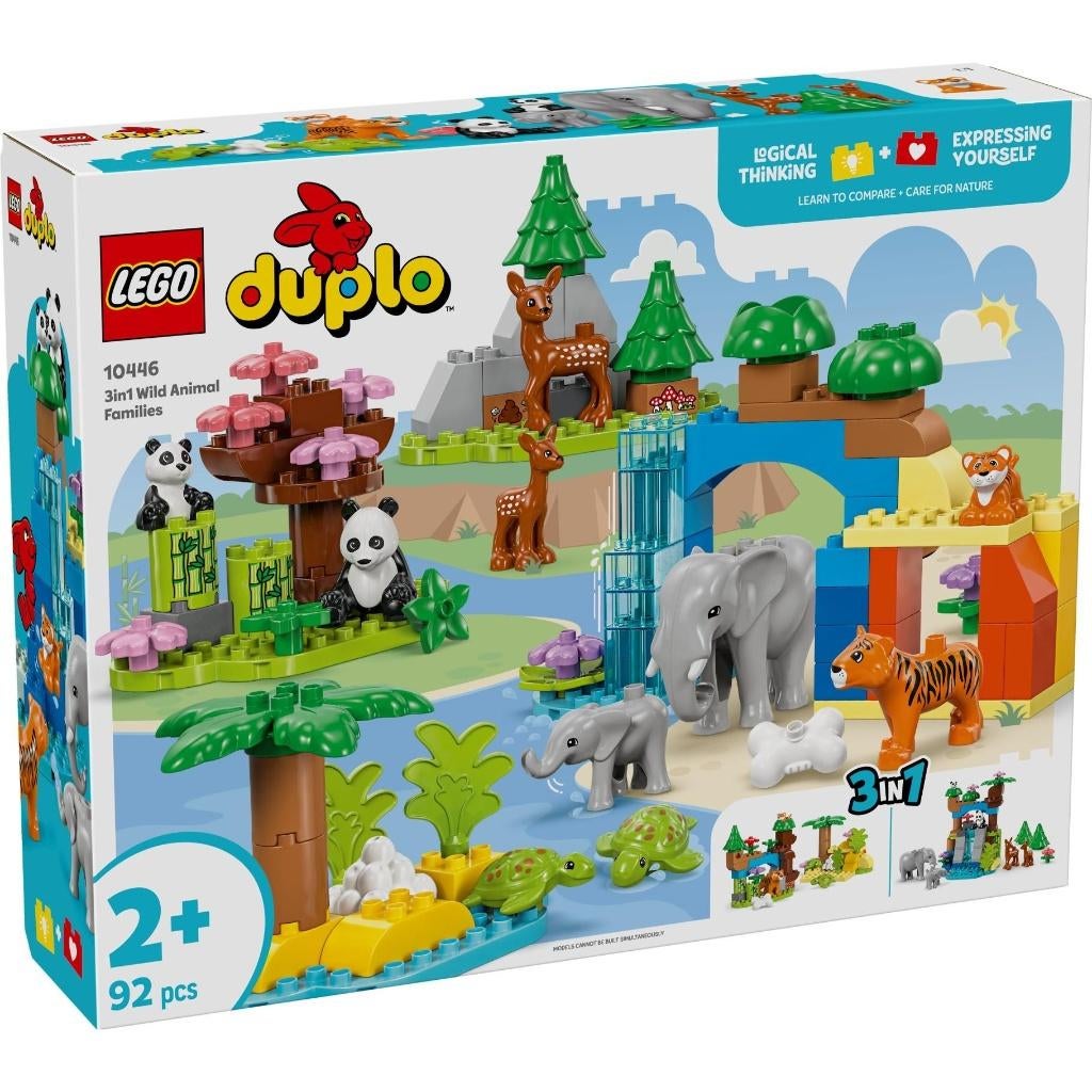 Lego Duplo 10446 3-in-1 families van wilde dieren NIEUW, Lego, Nieuw, Ophalen of Verzenden, Duplo