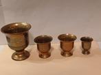 4 Koperen/Messing Bekers/Vijzels?, Ophalen of Verzenden, Koper