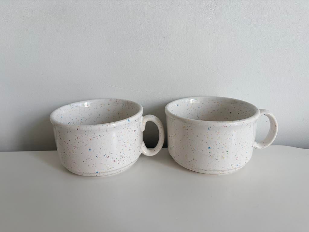 Hema John Tams Banquet Confetti 2 soep kommen ZGAN!!!, Huis en Inrichting, Ophalen of Verzenden, Zo goed als nieuw, Overige stijlen