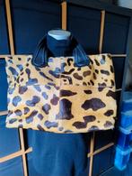 Leren panterprint tas, Verzenden, Zo goed als nieuw, Overige kleuren, Handtas