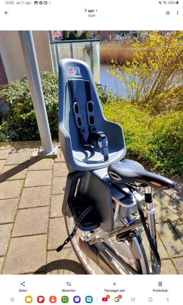 Fietsstoeltje achter, Fietsen en Brommers, Fietsaccessoires | Fietsstoeltjes, Ophalen, Gebruikt