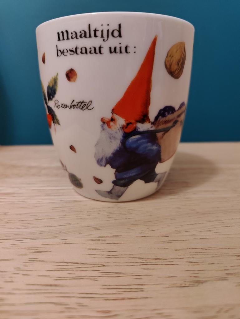 Prachtige David de Kabouter beker van Rien Poortvliet 🍄, Verzenden, Keramiek, Zo goed als nieuw, Overige stijlen