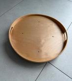 Houten rond dienblad met handvatten, Ophalen of Verzenden, Gebruikt, Rond, Hout