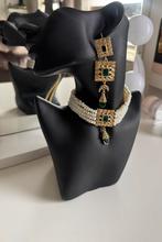 Marokkaanse sieraden ketting en oorbellen nieuw, Ophalen of Verzenden, Nieuw, Zilver, Overige materialen