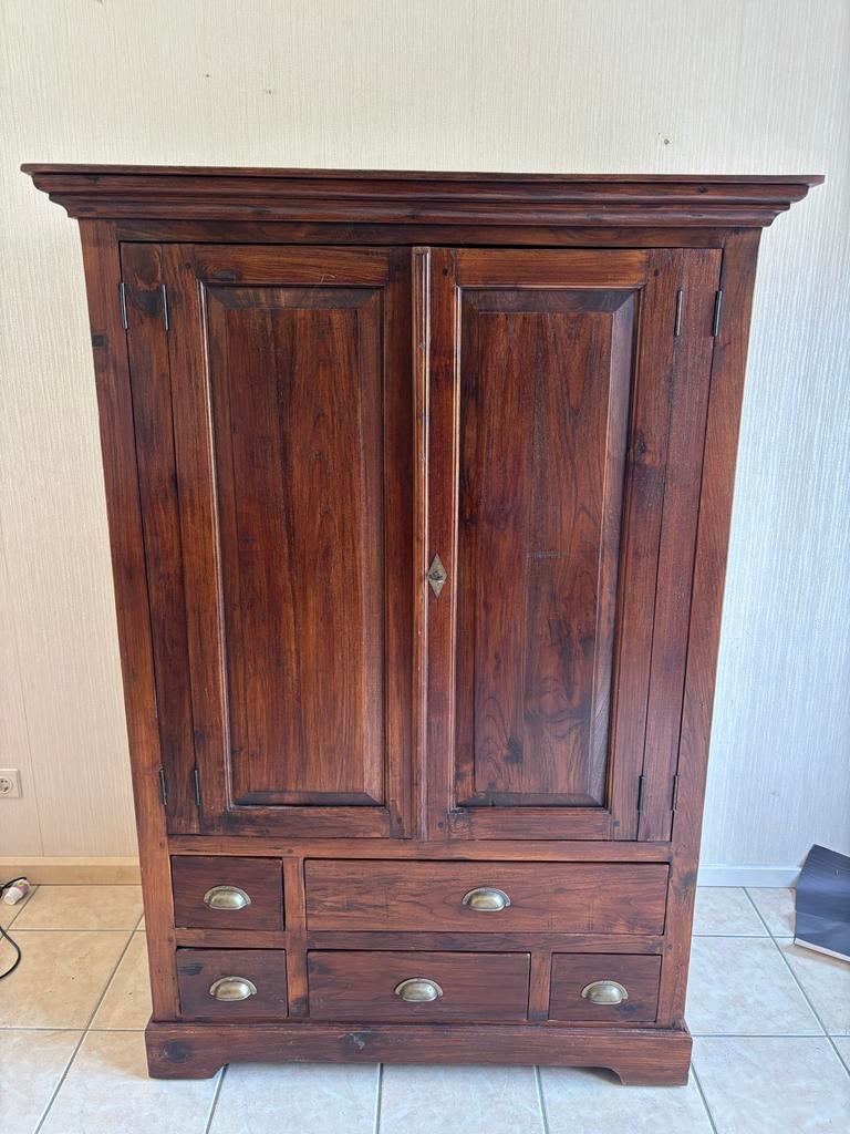 Houten tv-kast met lades, Huis en Inrichting, Ophalen, Gebruikt, 100 tot 150 cm, 50 tot 100 cm