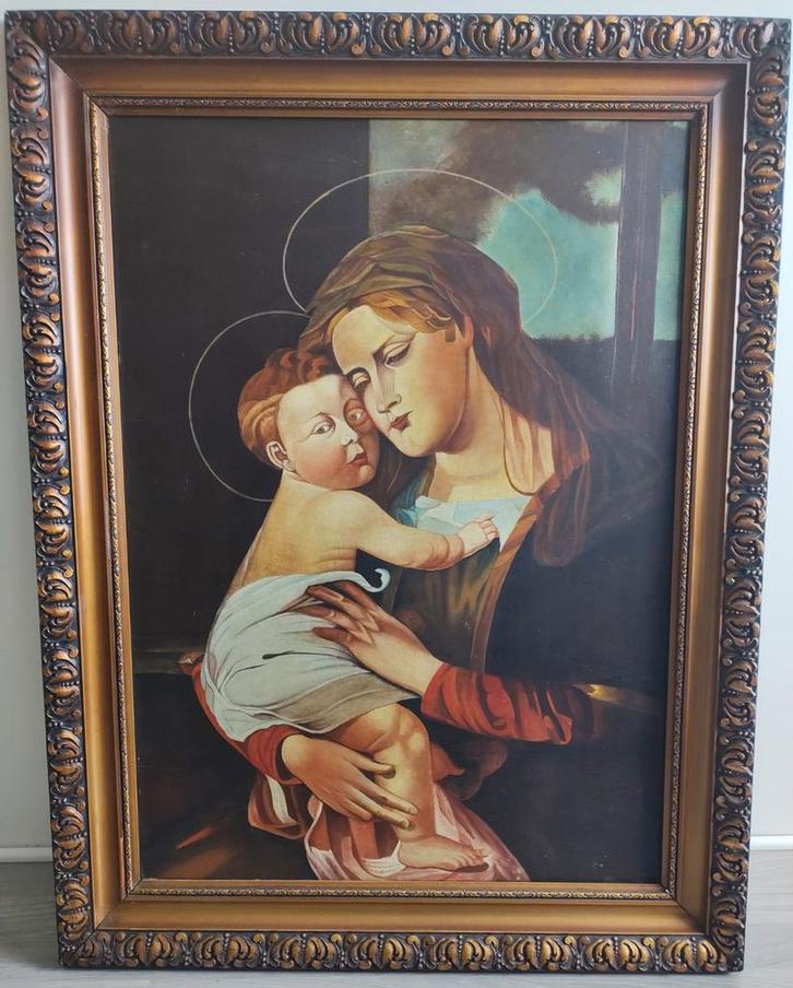 Prachtig groot en heel bijzonder antiek art niveau kunstwerk, Antiek en Kunst, Kunst | Schilderijen | Klassiek, Ophalen