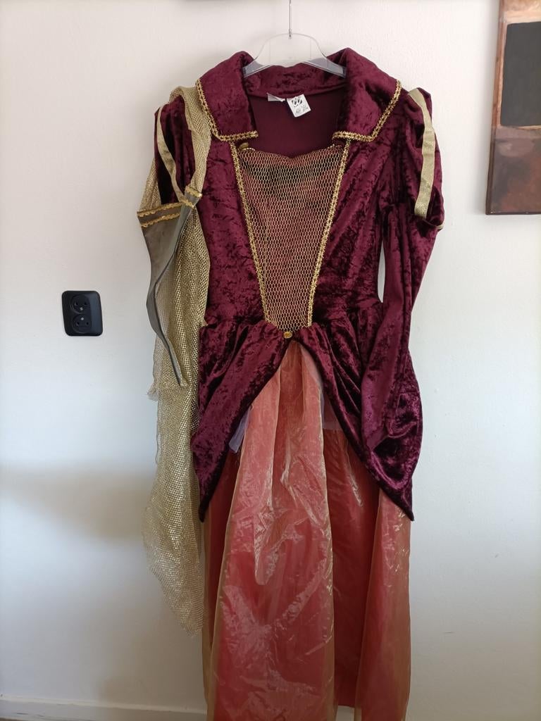 Jonkvrouw kostuum XS, Ophalen of Verzenden, Gedragen, Maat 34 (XS) of kleiner, Historisch