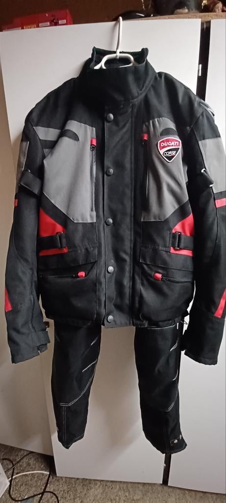 Heren Motorpak: Jas (XL) en Broek (34) met ritsverbinding, Motoren, Kleding | Motorkleding, Ophalen of Verzenden