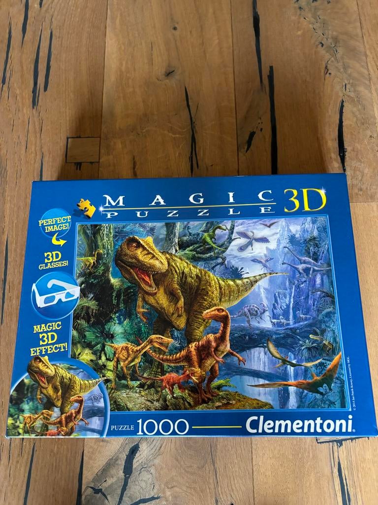 Magic 3D Puzzel Clementoni - Dinosaurus Editie (1000 stukjes, Ophalen, 500 t/m 1500 stukjes, Gebruikt, Rubik's of 3D-puzzel