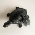 Antiek vintage bronzen beeld schildpadden, Antiek en Kunst, Verzenden, Brons
