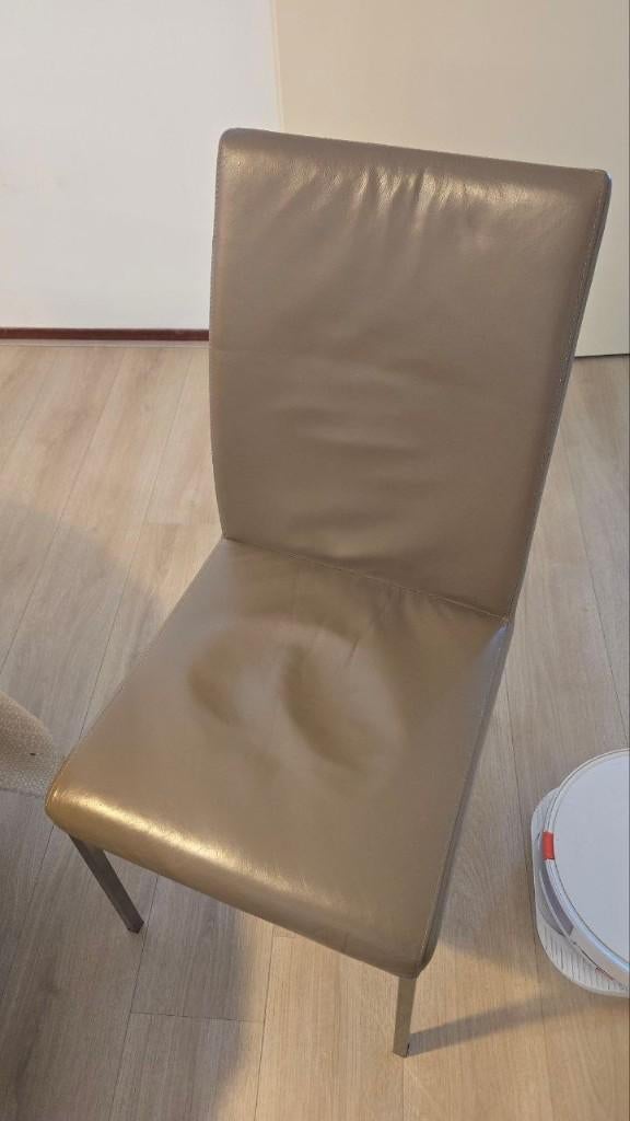 Leer keukenstoel, Ophalen, Bruin, Nieuw, Vier