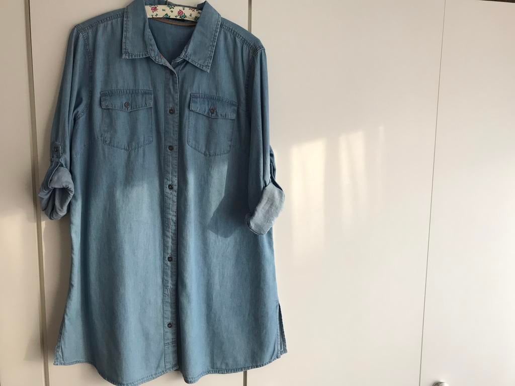 Spijker blouse, Kleding | Dames, Ophalen of Verzenden, Zo goed als nieuw, Maat 46/48 (XL) of groter