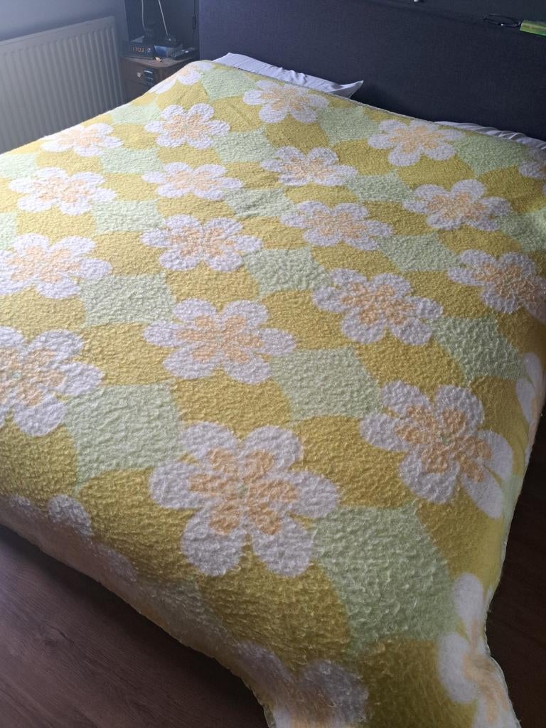 AaBe litsjumeaux zuiver wollen deken 220x240 cm 730 gr/m2., Gebruikt, Overige kleuren, Tweepersoons, Ophalen of Verzenden