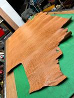 Klassiek bruin halve huid 1.3 mm dikte iets stug kroko print, Bruin, Leer of Kunstleer, Ophalen of Verzenden, Zo goed als nieuw