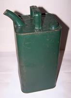 Mooie vintage groene metalen oliekan., Ophalen of Verzenden