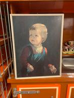 Vintage Schilderij: Huilend Kind, Groot Formaat, Ophalen of Verzenden