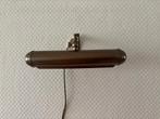 Vintage schilderijlamp, koper of messing 22 cm + schakelaar., Ophalen of Verzenden