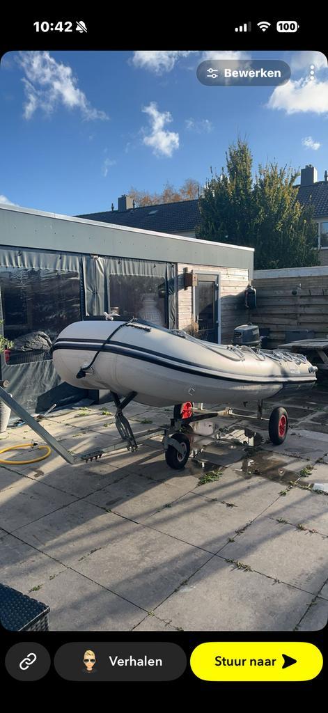 Rubberboot 3m + Yamaha 4PK Gereviseerd + Trailer, Watersport en Boten, Accessoires en Onderhoud, Zo goed als nieuw, Ophalen of Verzenden