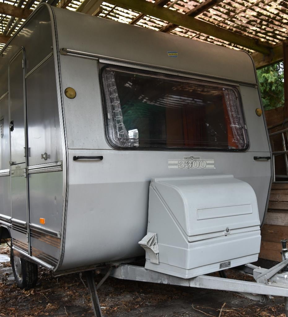 Tabbert 3300, Caravans en Kamperen, Tabbert, Dwarsbed, Treinzit, Openslaande ramen