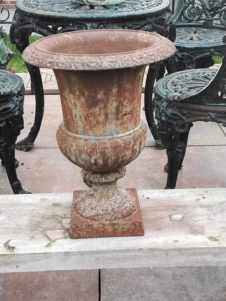 Gietijzeren tuinvaas, Tuin en Terras, Ophalen, Gebruikt