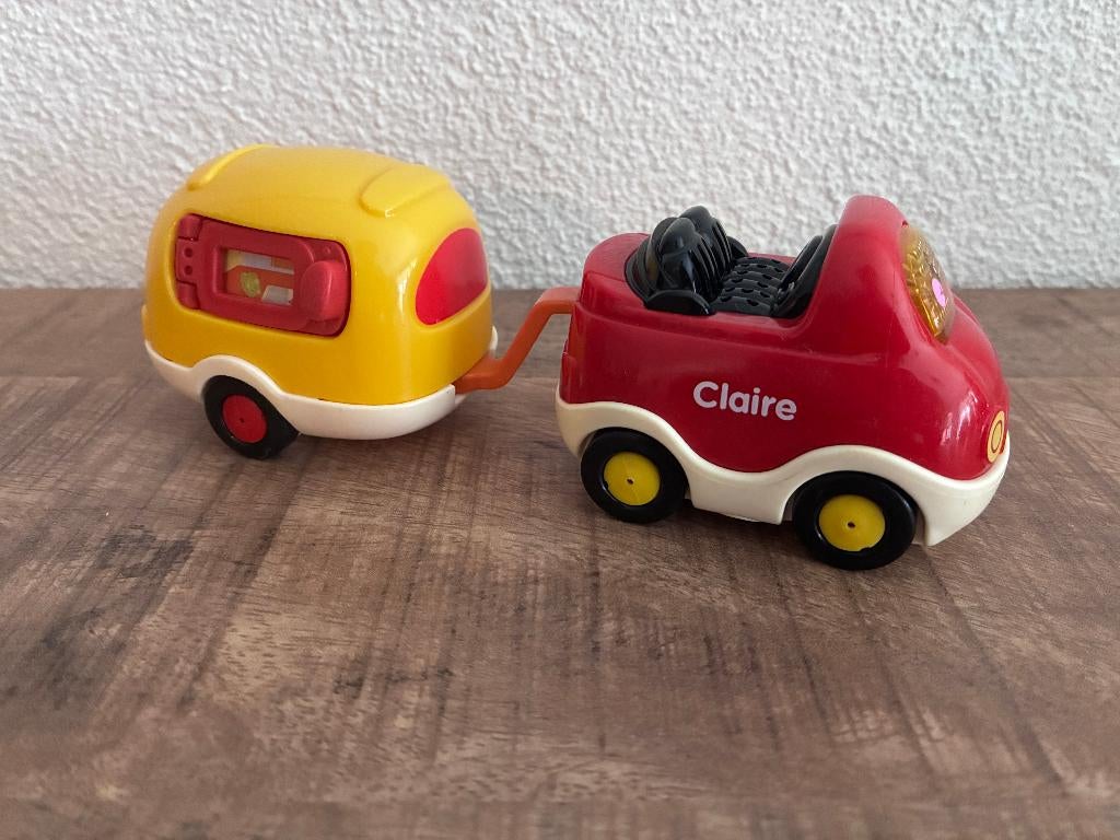 Vtech Toet Toet auto's Claire Cabrio rood +caravan Goede st., Ophalen of Verzenden, Gebruikt, 6 maanden tot 2 jaar