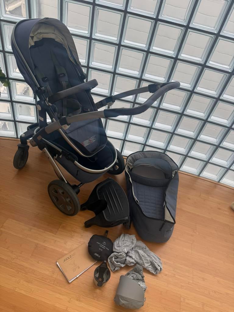 Joolz Geo 2 blue incl heel veel Joolz accessoires!, Gebruikt, Verstelbare duwstang, Ophalen, Kinderwagen