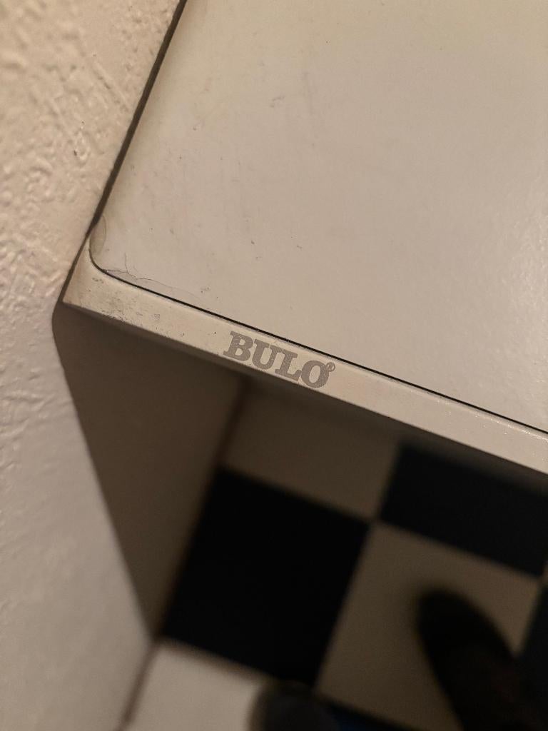 Robuust Bulo stalen bureau met lades design beschikbaar, Ophalen, Zo goed als nieuw
