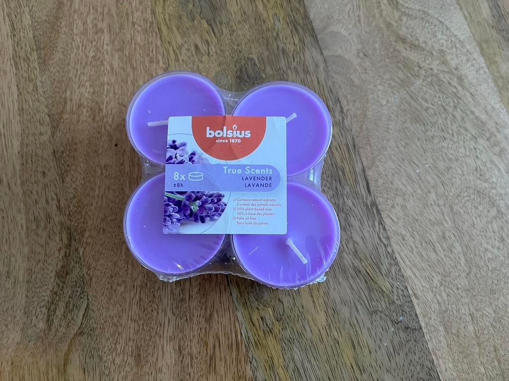 Bolsius - waxinelichtjes, Ophalen of Verzenden, Zo goed als nieuw, Overige materialen, Minder dan 25 cm