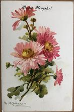 CATHARINA KLEIN - gesigneerd - chrysanten, Verzamelen, Verzenden, 1920 tot 1940, Gelopen, Overige thema's