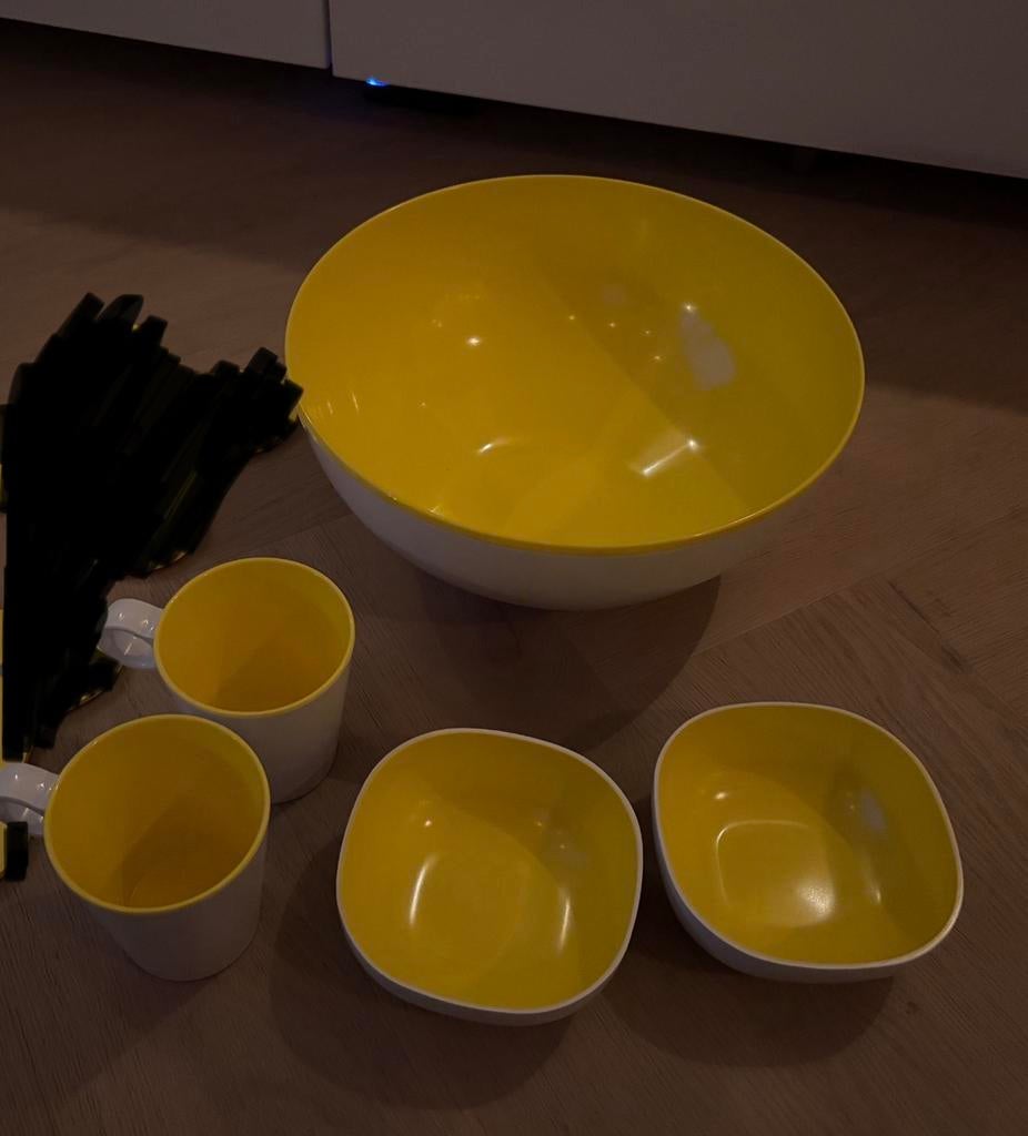 Rosti Mepal gele kommen, schaal, kopjes, Ophalen of Verzenden, Zo goed als nieuw