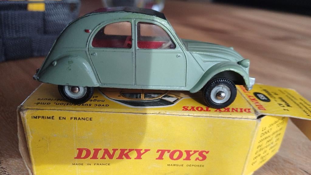 dinky toys 2CV no.558 met box, Ophalen of Verzenden