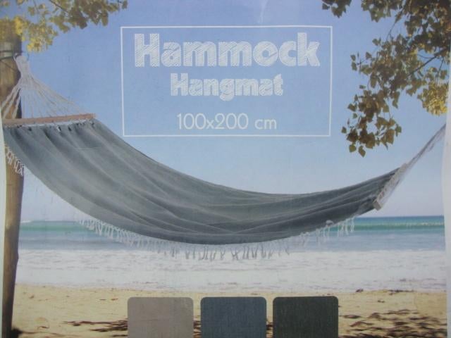 HANGMAT HAMMOCK 200 X 100 CM NIEUW LIGBED HANGBED, Opvouwbaar, Meerpersoons, Nieuw, Ophalen of Verzenden