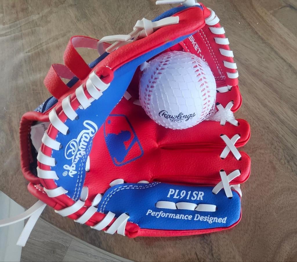 Rawlings Baseballhandschoen 9 inch met zachte bal uit VS, Ophalen of Verzenden