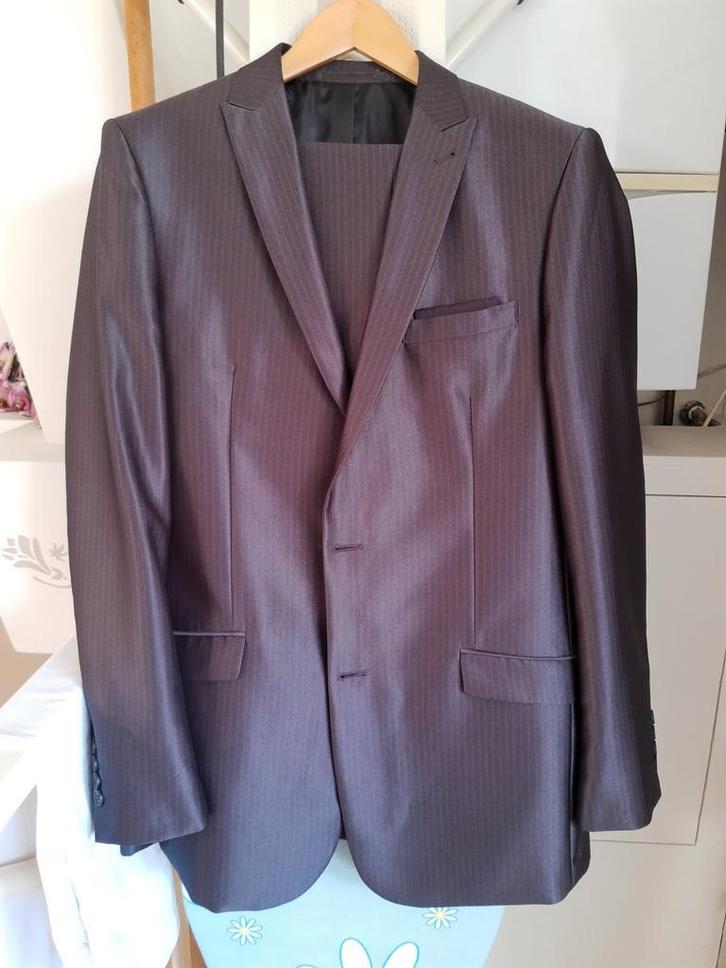 Prachtig mooi antraciet herenpak/kostuum - mt. L52 - C&A, Kleding | Heren, Kostuums en Colberts, Zo goed als nieuw, Maat 52/54 (L)