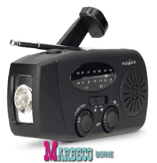 FM en AM, Noodradio, Handslinger, Solar, USB-C, Analoog, Nedis, Overige typen, Nieuw, Info@marbeco.nl