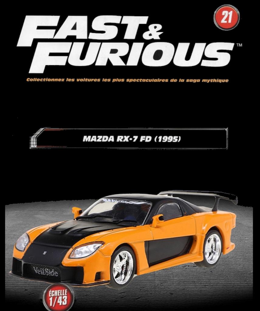 Mazda RX-7 FD 1995 SCHAAL 1/43 FAST & FURIOUS # 21, Hobby en Vrije tijd, Modelauto's | 1:43, Verzenden, Nieuw, Auto, Overige merken