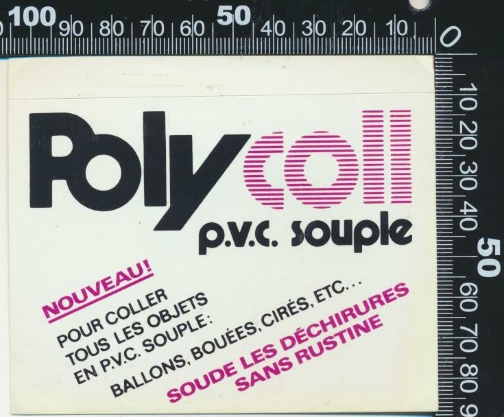 Sticker: Polycoll, Verzamelen, Stickers, Zo goed als nieuw, Bedrijf of Vereniging, Ophalen of Verzenden