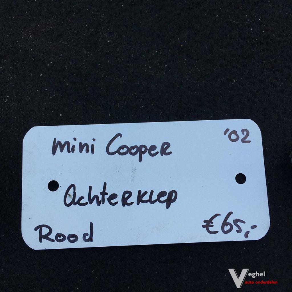 Mini Cooper 2002 Achterklep Rood, Auto-onderdelen, Carrosserie en Plaatwerk, Ophalen, Gebruikt, -, Achter